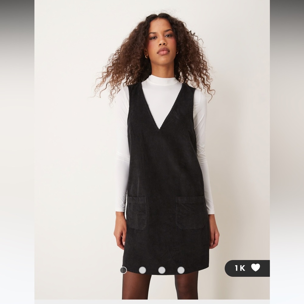 91 Cotton On Skirtall Denim v neck dress 2